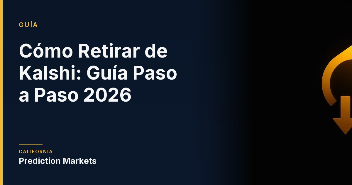 Cómo retirar dinero de Kalshi (guía 2026)